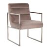 chaise tendance velours argent chrome