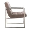 chaise moderne tissu metal argent