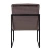 chaise haut de gamme tissu metal noir