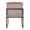 chaise velours beige metal noir