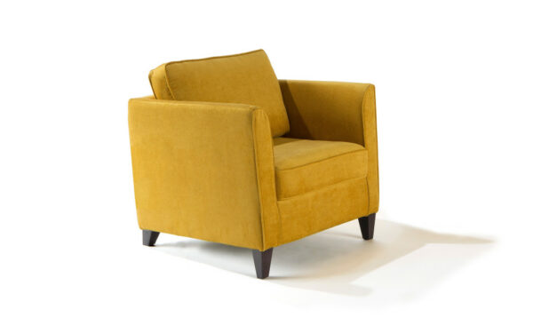 petit fauteuil tissu jaune