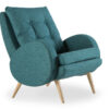 fauteuil scandinave pieds bois