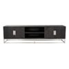 meuble tv noir metal argent