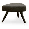 pouf pieds bois noir