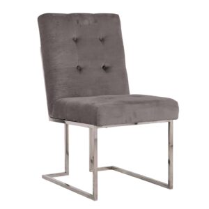 Chaise MADISON en velours marron