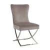 Chaise design SCARLETT en velours beige