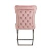 Chaise design SCARLETT en velours rose