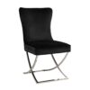 Chaise design SCARLETT en velours noir