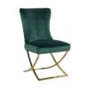 Chaise design SCARLETT en velours vert