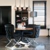 chaises design velours noir