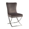 Chaise design SCARLETT en velours marron