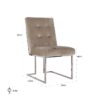 Chaise madison velours métal argent richmond interiors