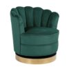 Fauteuil pivotant MILA en velours vert