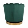 Fauteuil pivotant MILA en velours vert