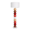Lampadaire contemporaine boules en céramique couleurs chaudes - modele BOLAS