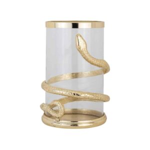 bougeoir or serpent decoratif