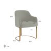 chaise-pieds-or-tissu-velours-gris-taupe-clair-richmond-interiors