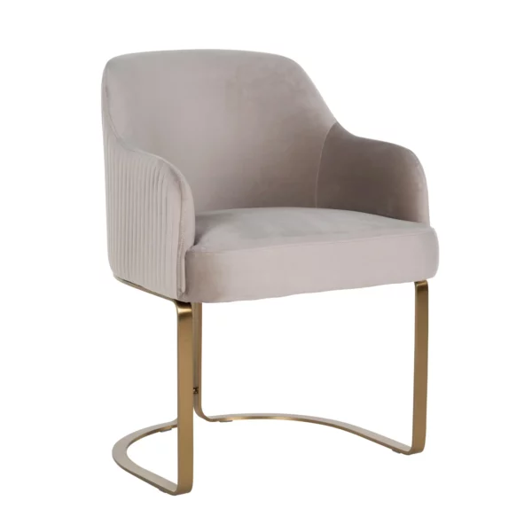 Fauteuil de table HADLEY velours khaki