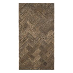 Plateau rectangulaire en vieux chene motif chevrons