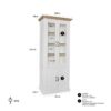 meuble vitrine bois blanc style campagne chic