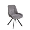 Chaise-tissu-beige-skaï-marron-gris-pieds-metal-boisetdeco