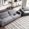 canape moderne en tissu gris boisetdeco