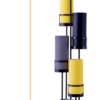 Lampadaire SIXT composition avec BOX GRIS ET JAUNE