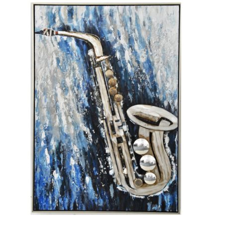 saxophone deco peinture toile