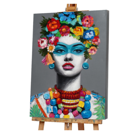 Tableau femme fleurs, tableau décoration murale par Imageland