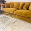Grand canape NOMAD en velours coloris safran