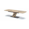 Table FLORE pied central avec 2 allonges