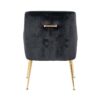 Chaise HARPER en tissu velours croco noir.
