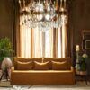 Canapé design sans accoudoirs CARNAC en lin SWEET jaune ocre