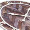 Horloge ronde en bois et metal blanc de la collection NEXTIME