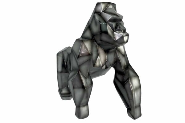 Statue gorille gris anthracite déco