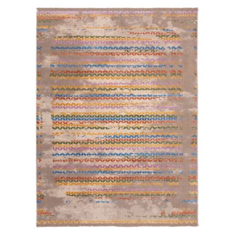 Tapis moderne TROPO beige motif multicolore