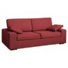 Petit canapé fixe ou convertible confortable KENT en tissu rouge par Home spirit