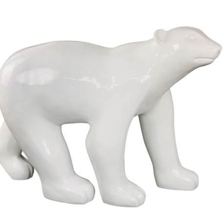 Statue XXL ours blanc pour interieur ou exterieur