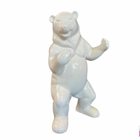 Statue deco exterieur xl ours blanc debout outdoor