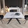 table design ceramique marbre blanc