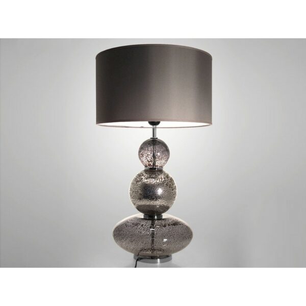 Lampe moderne en verre soufflé boules grises