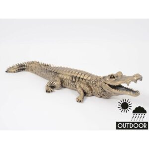Statue outdoor crocodile patine or