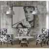 fauteuil original confortable noir et blanc