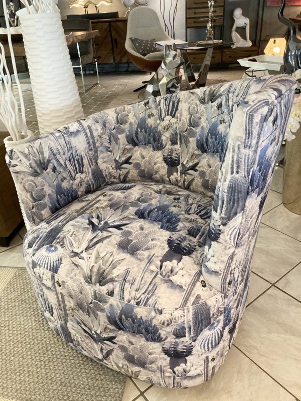 fauteuil cactus bleu