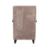 fauteuil tissu velours cotele taupe marron