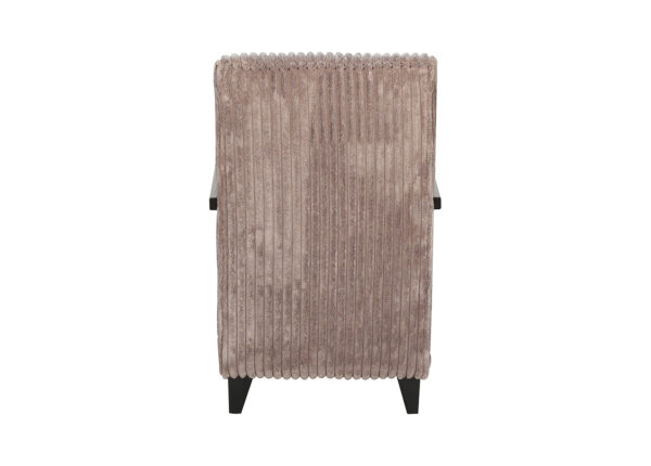 fauteuil tissu velours cotele taupe marron