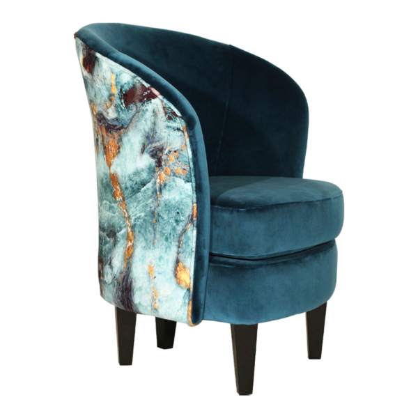 Fauteuil TONI de fabrication espagnole en velours