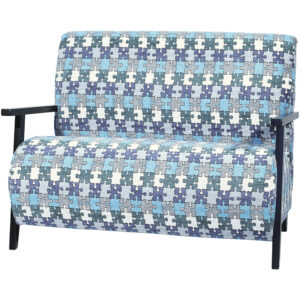 banquette canape tissu bleu