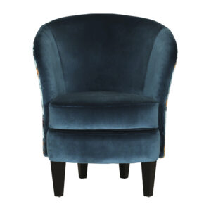 fauteuil bleu canard de qualite