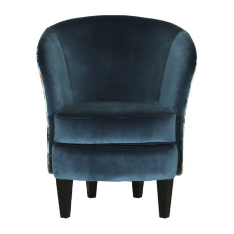 fauteuil bleu canard de qualite